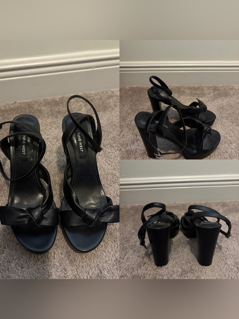 Knotted Strap Platform Heels